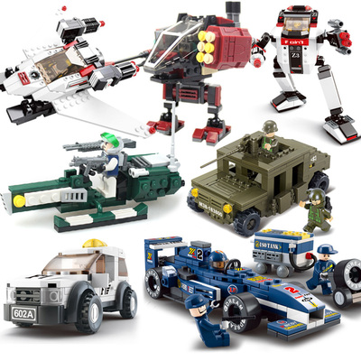 樂高兼容積木 7-10歲男孩的創意汽車拼裝益智玩具